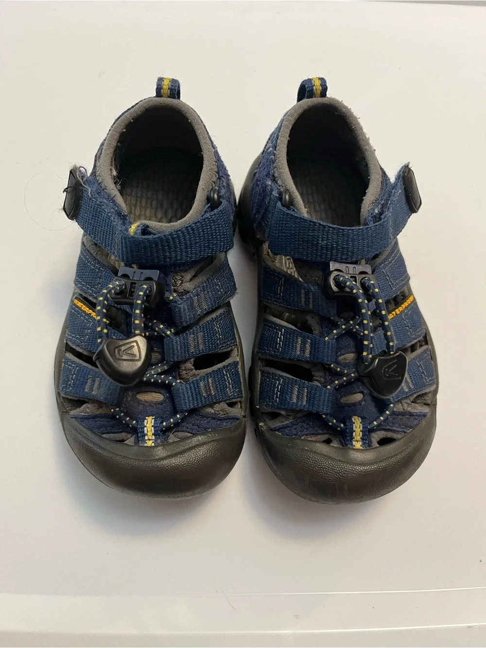 Keen Kids Navy and Yellow Closed-Toe Outdoor Sandals